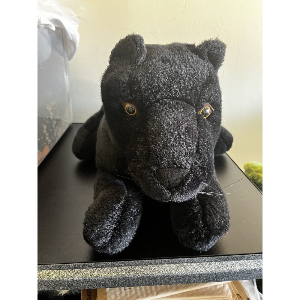 Floppy Friends Mervyn's Black Panther Exotic Cat 22" Plush Stuffed animal Soft